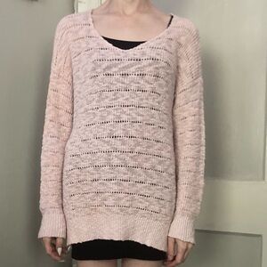 American Eagle XS Light Pink Cozy Knit Sweater